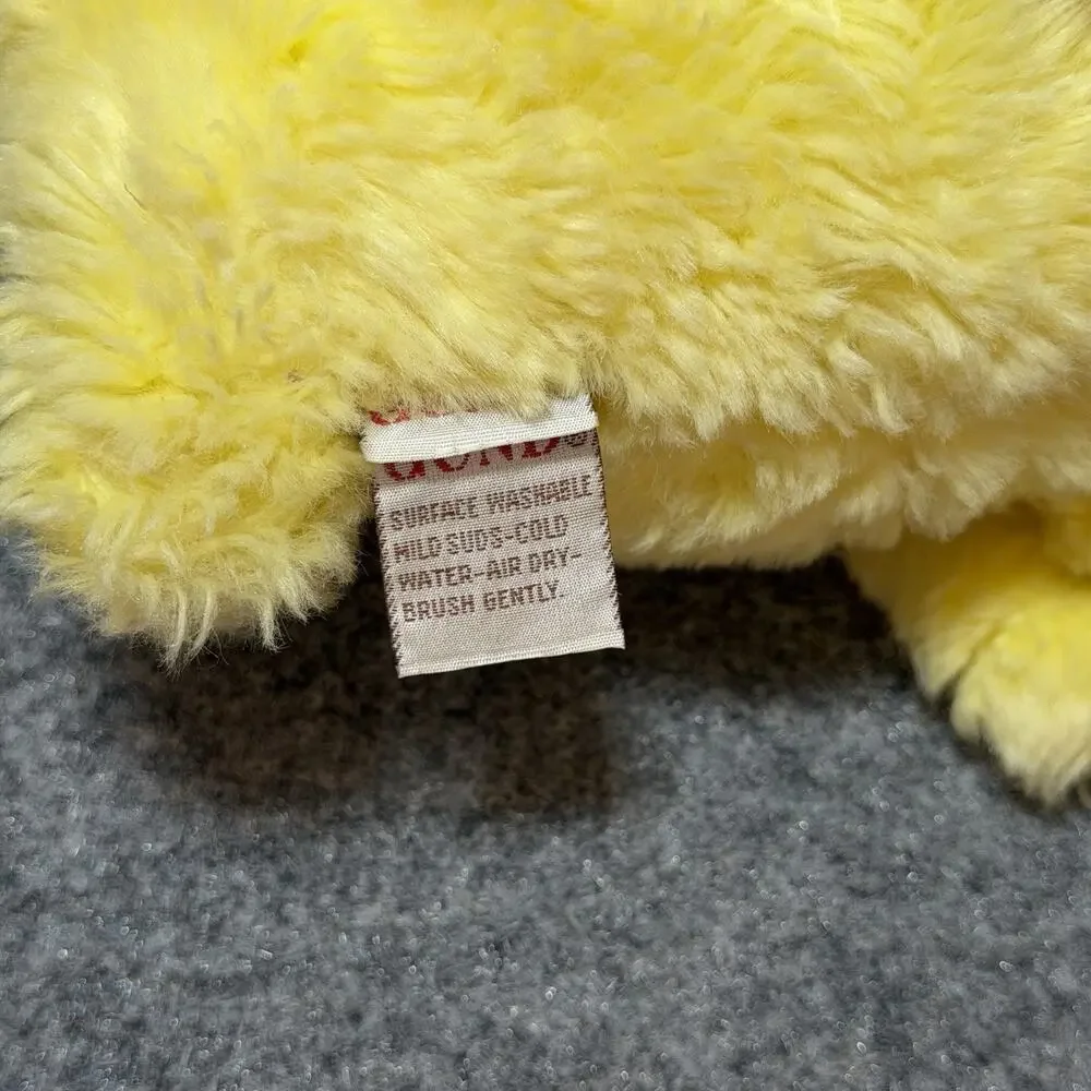 Vintage Gund Yellow Flower Duck Duckling Plush Stuffed Animal Soft Cuddly 12”